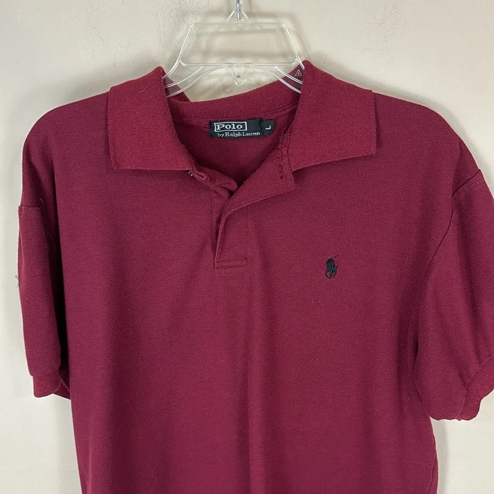 Maroon Polo Ralph Lauren Polo Golf Shirt Size Large